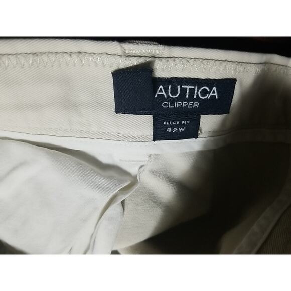 Nautica Clipper NS-83 Relax Fit Men's Shorts Color Stone Cotton Size 42W - Picture 8 of 16